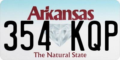 AR license plate 354KQP