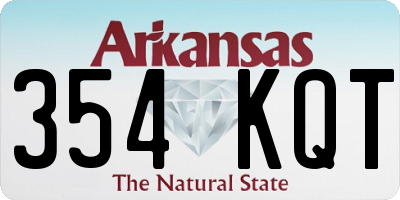 AR license plate 354KQT