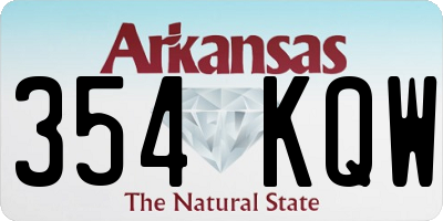 AR license plate 354KQW