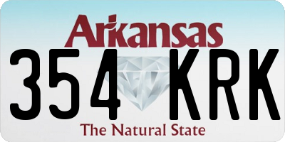 AR license plate 354KRK