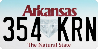 AR license plate 354KRN