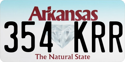 AR license plate 354KRR