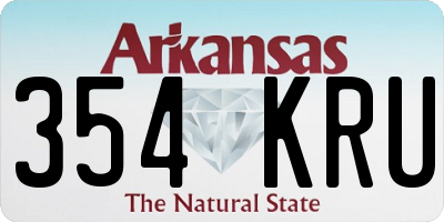 AR license plate 354KRU