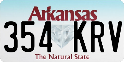 AR license plate 354KRV