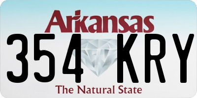 AR license plate 354KRY