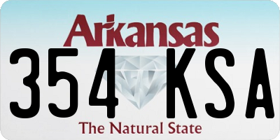 AR license plate 354KSA