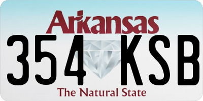 AR license plate 354KSB