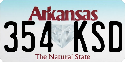 AR license plate 354KSD