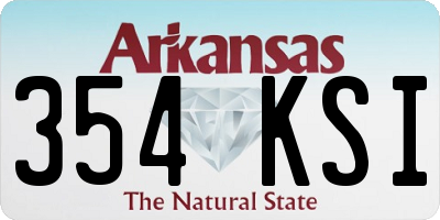 AR license plate 354KSI