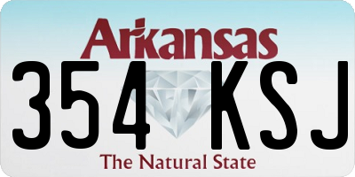 AR license plate 354KSJ