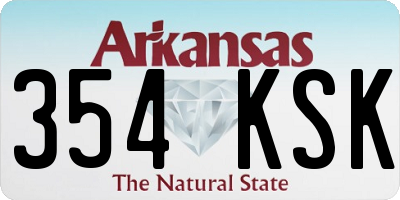 AR license plate 354KSK
