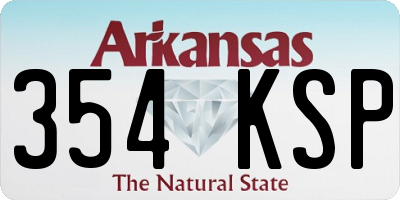 AR license plate 354KSP
