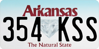 AR license plate 354KSS
