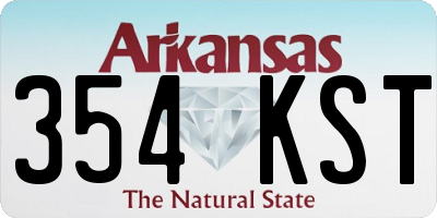 AR license plate 354KST
