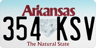 AR license plate 354KSV
