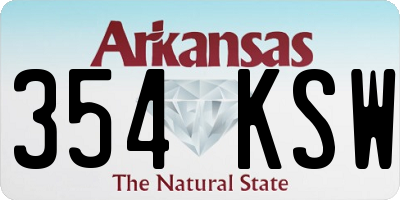 AR license plate 354KSW
