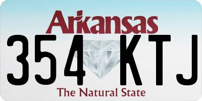 AR license plate 354KTJ