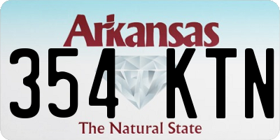 AR license plate 354KTN