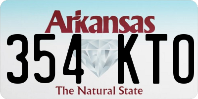 AR license plate 354KTO