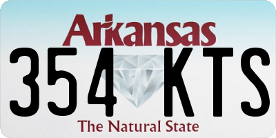AR license plate 354KTS