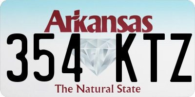 AR license plate 354KTZ