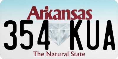 AR license plate 354KUA