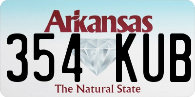 AR license plate 354KUB