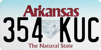 AR license plate 354KUC