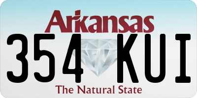 AR license plate 354KUI