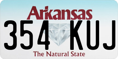 AR license plate 354KUJ