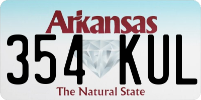 AR license plate 354KUL