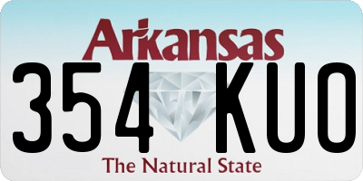 AR license plate 354KUO