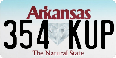 AR license plate 354KUP