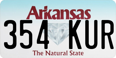 AR license plate 354KUR