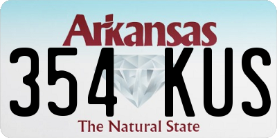 AR license plate 354KUS