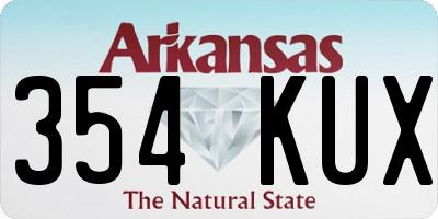 AR license plate 354KUX