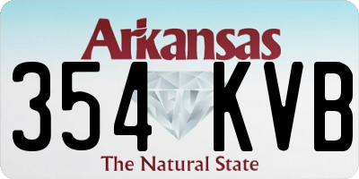 AR license plate 354KVB