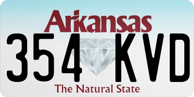 AR license plate 354KVD