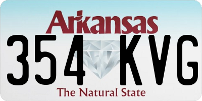 AR license plate 354KVG