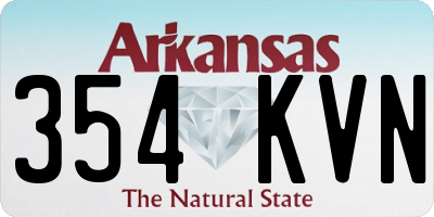 AR license plate 354KVN