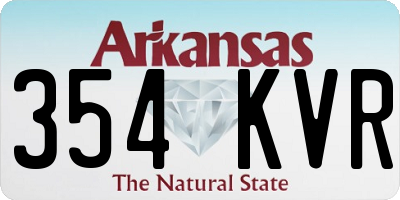 AR license plate 354KVR