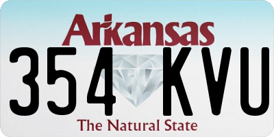 AR license plate 354KVU
