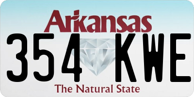 AR license plate 354KWE