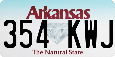 AR license plate 354KWJ