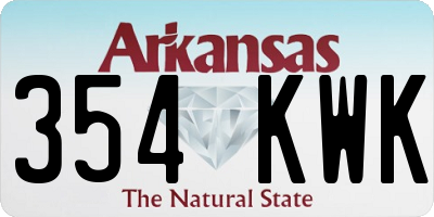 AR license plate 354KWK