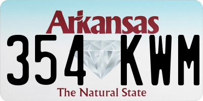 AR license plate 354KWM