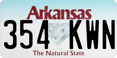 AR license plate 354KWN