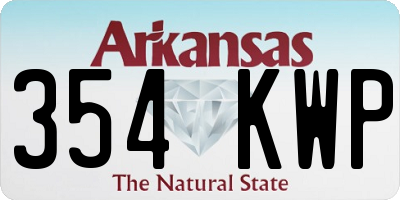 AR license plate 354KWP