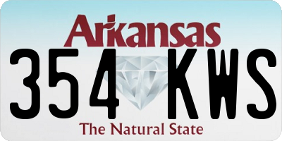 AR license plate 354KWS