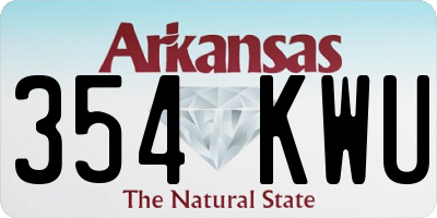 AR license plate 354KWU